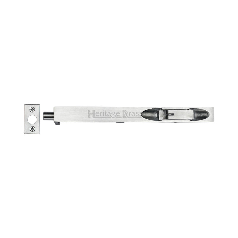 Heritage Brass Door Bolt Flush Fitting 8 x .3/4 Satin Chrome finish
 - C1680 8-SC - Choice Handles
