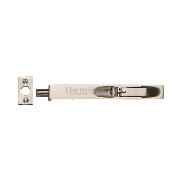 Heritage Brass Door Bolt Flush Fitting 8" x .3/4" Satin Nickel finish - C1680 8-SN