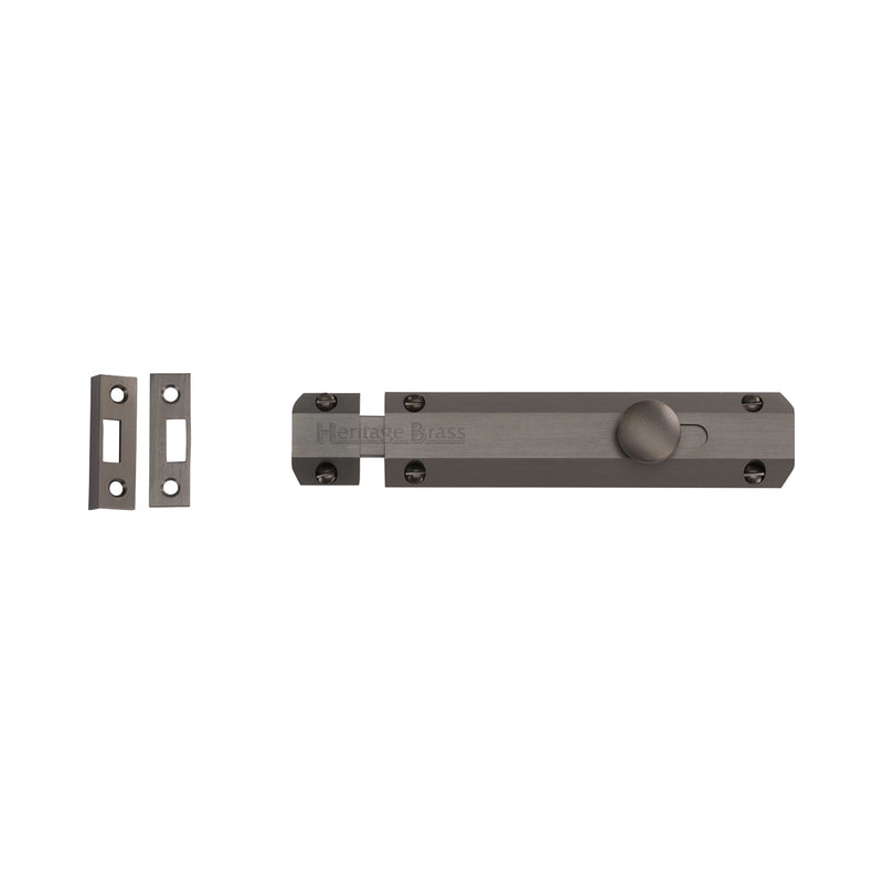 Heritage Brass Door Bolt Flat 4" Matt Bronze finish - C1685 4-MB - Choice Handles