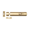 Heritage Brass Door Bolt Flat 6" Polished Brass finish - C1685 6-PB - Choice Handles
