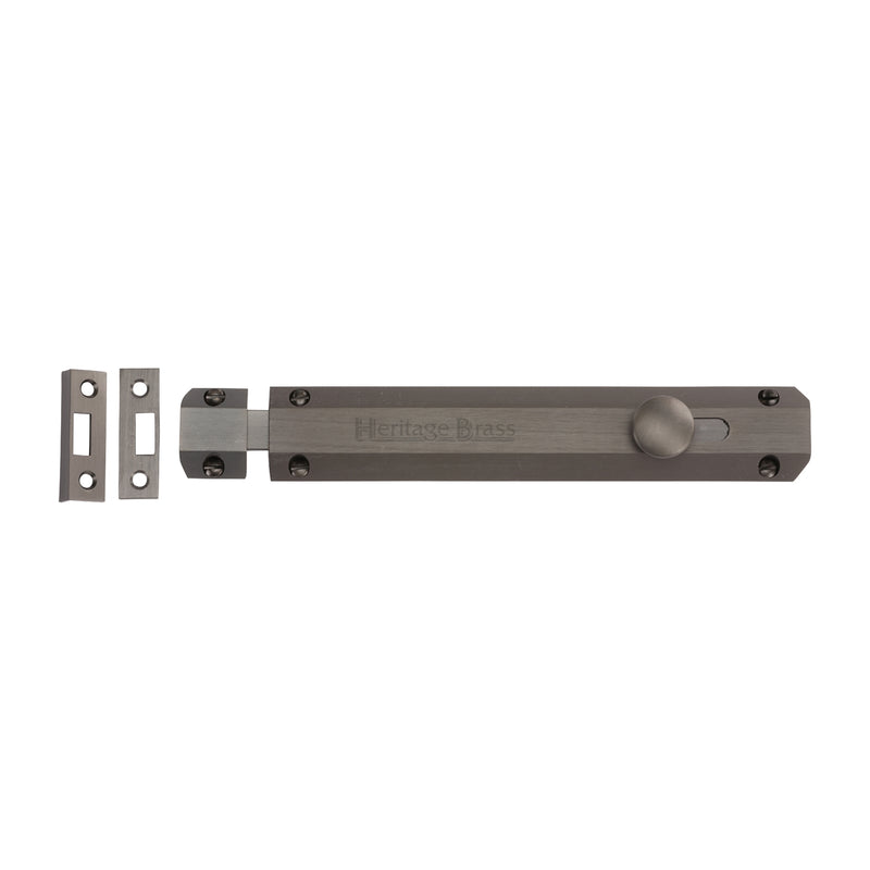 Heritage Brass Door Bolt Flat 8" Matt Bronze finish - C1685 8-MB - Choice Handles