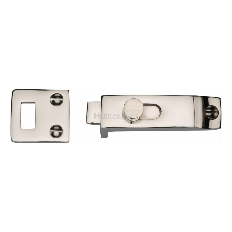 Heritage Brass Slide Bolt Polished Nickel finish - C1686-PNF - Choice Handles