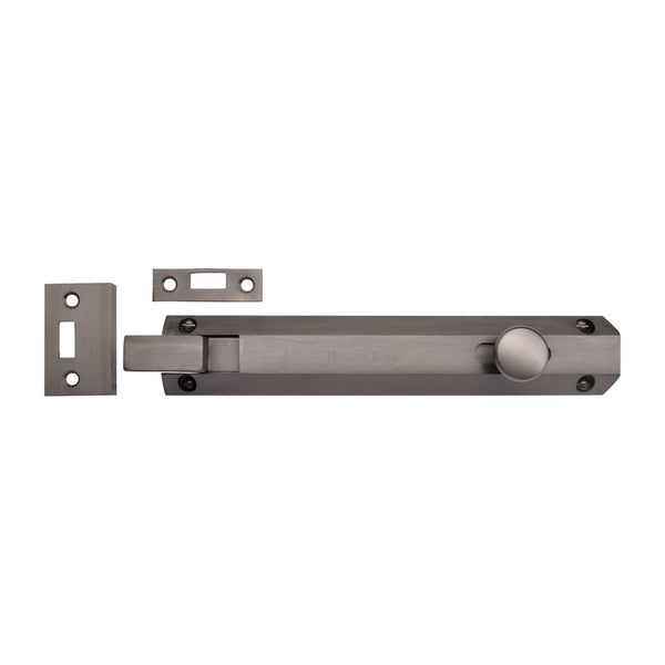 Heritage Brass Door Bolt Necked Flat 8 Matt Bronze finish
 - C1694 8-MB - Choice Handles