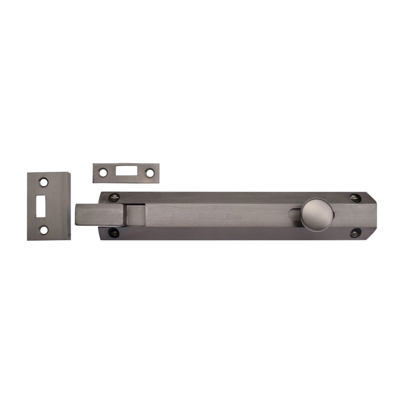 Heritage Brass Door Bolt Necked Flat 8 Matt Bronze finish
 - C1694 8-MB - Choice Handles