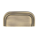 Heritage Brass Drawer Pull Bauhaus Design 76mm CTC Antique Brass Finish - C1740-AT - Choice Handles