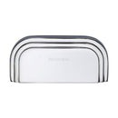 Heritage Brass Drawer Pull Bauhaus Design 76mm CTC Polished Chrome Finish - C1740-PC - Choice Handles