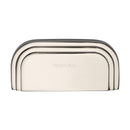 Heritage Brass Drawer Pull Bauhaus Design 76mm CTC Polished Nickel Finish - C1740-PNF - Choice Handles