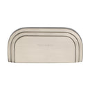 Heritage Brass Drawer Pull Bauhaus Design 76mm CTC Satin Nickel Finish - C1740-SN - Choice Handles
