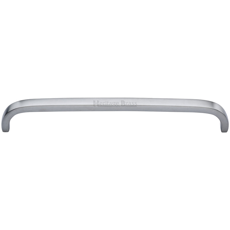 Heritage Brass Cabinet Pull D Shaped 203mm Satin Chrome finish - C1800 203-SC - Choice Handles