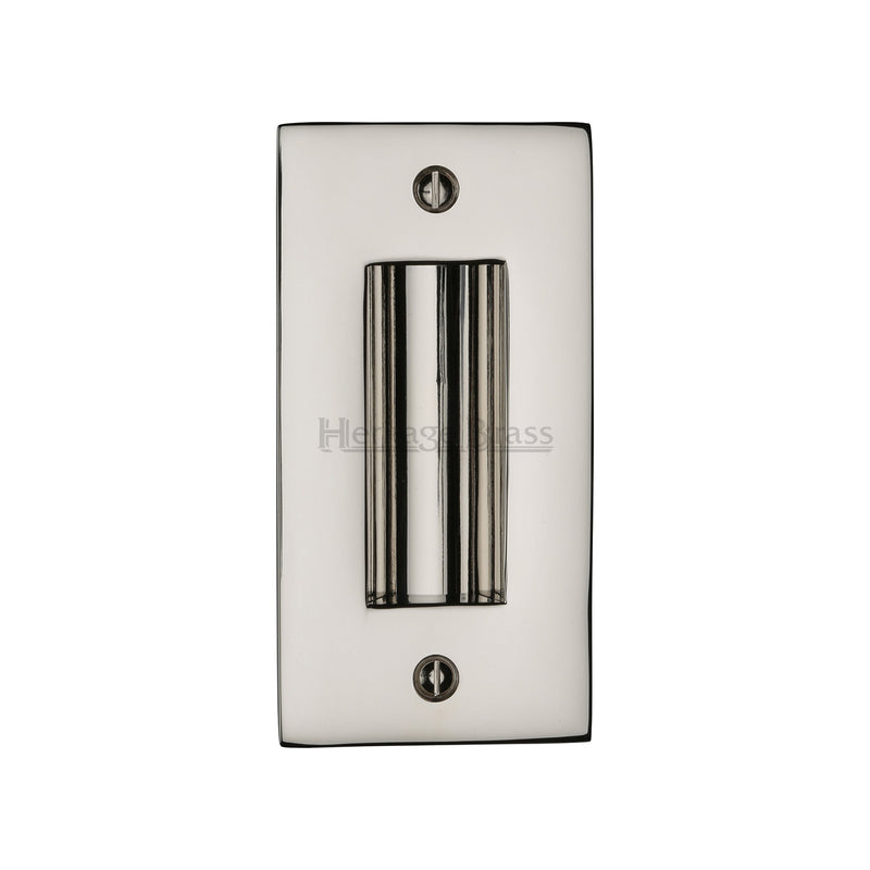 Flush Pull Handle 4" Polished Nickel finish - C1820 4-PNF - Choice Handles