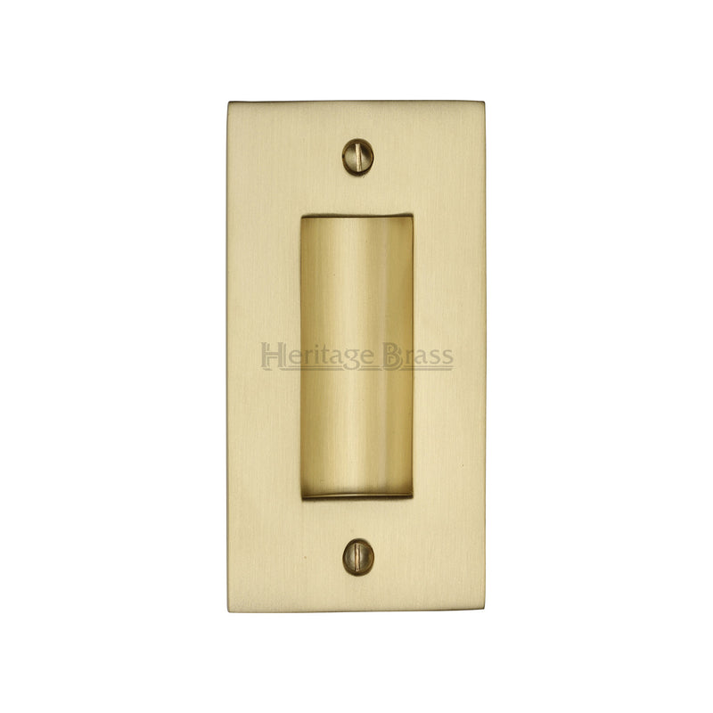 Flush Pull Handle 4" Satin Brass finish - C1820 4-SB - Choice Handles