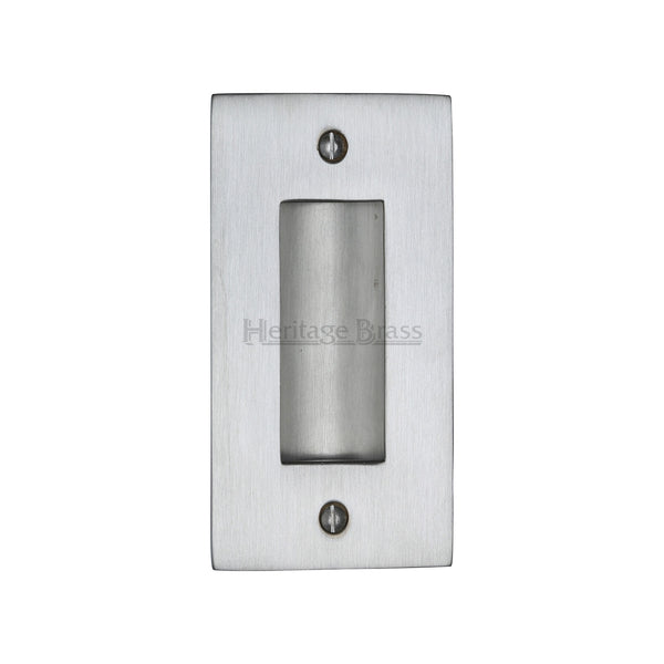 Heritage Brass Flush Pull 4" Satin Chrome finish - C1820 4-SC - Choice Handles