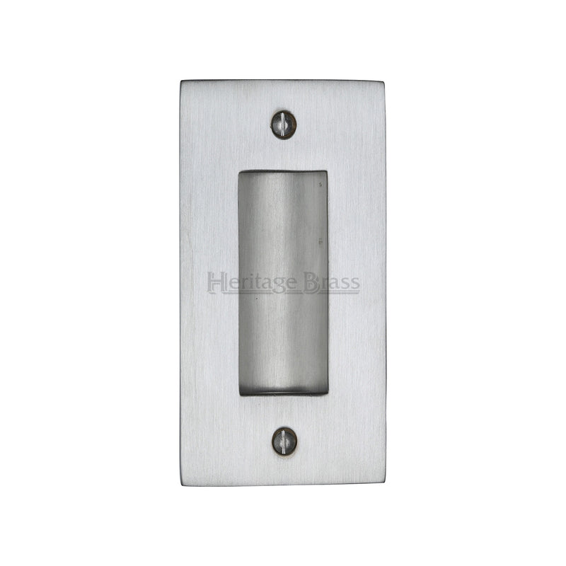 Heritage Brass Flush Pull 4" Satin Chrome finish - C1820 4-SC - Choice Handles