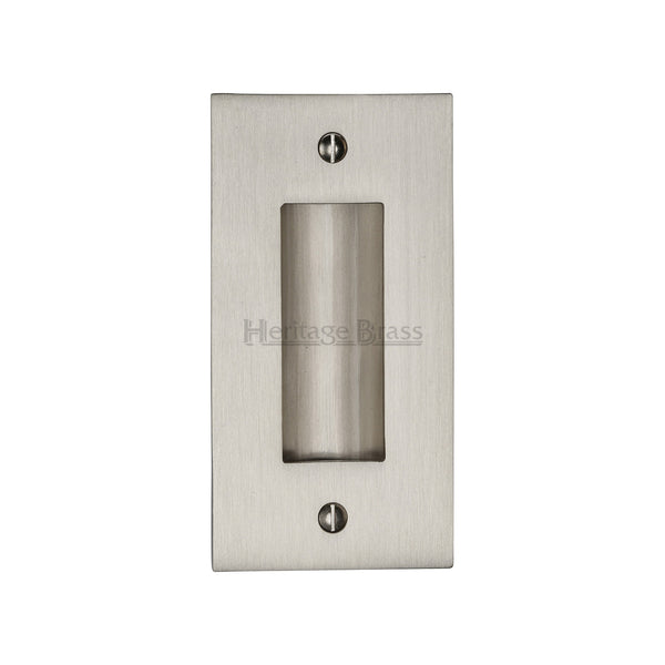 Heritage Brass Flush Pull 4" Satin Nickel finish - C1820 4-SN - Choice Handles