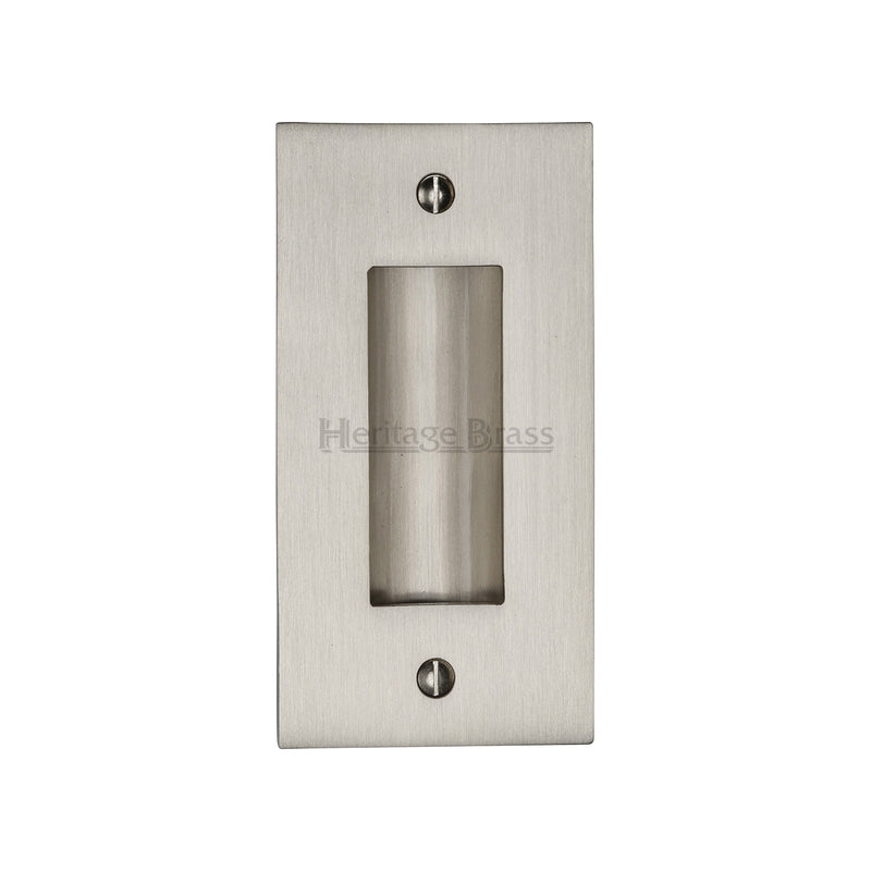 Heritage Brass Flush Pull 4" Satin Nickel finish - C1820 4-SN - Choice Handles