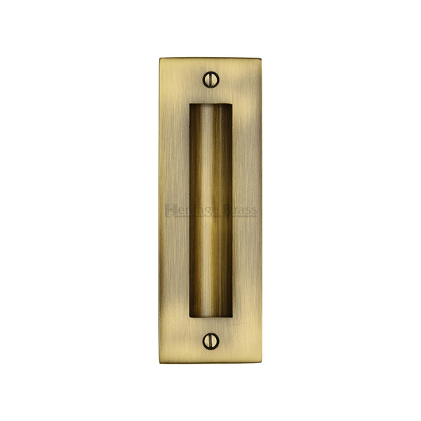 Heritage Brass Flush Pull 6" Antique finish - C1820 6-AT