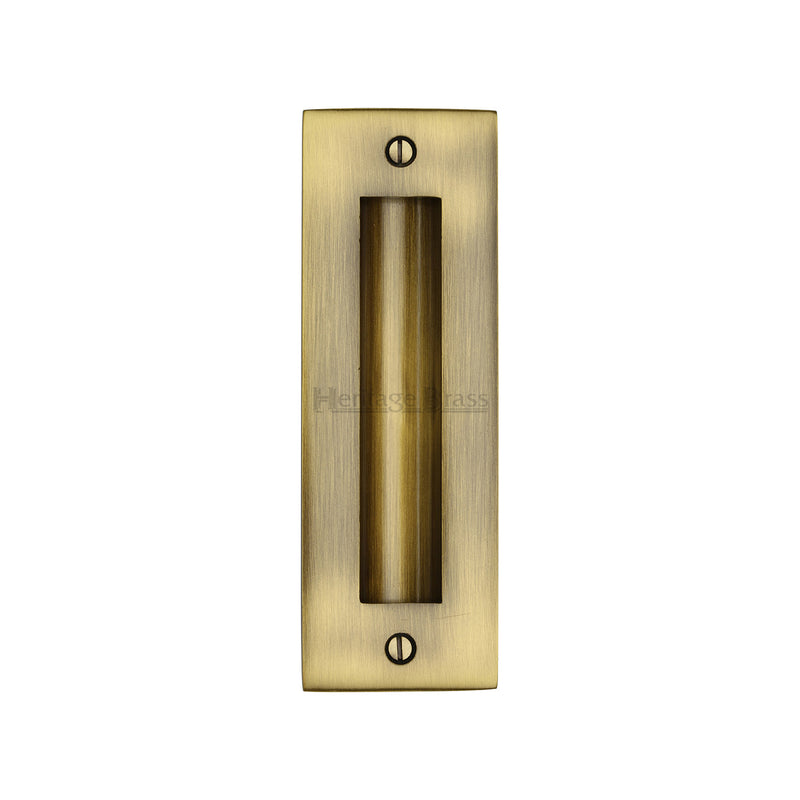 Heritage Brass Flush Pull 6" Antique finish - C1820 6-AT - Choice Handles