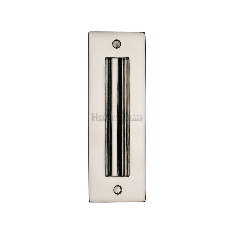 Flush Pull Handle 6" Polished Nickel finish - C1820 6-PNF - Choice Handles