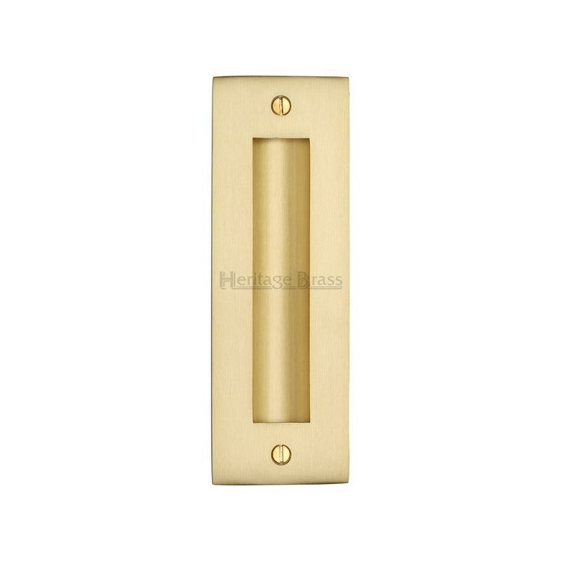 Flush Pull Handle 6" Satin Brass finish - C1820 6-SB - Choice Handles