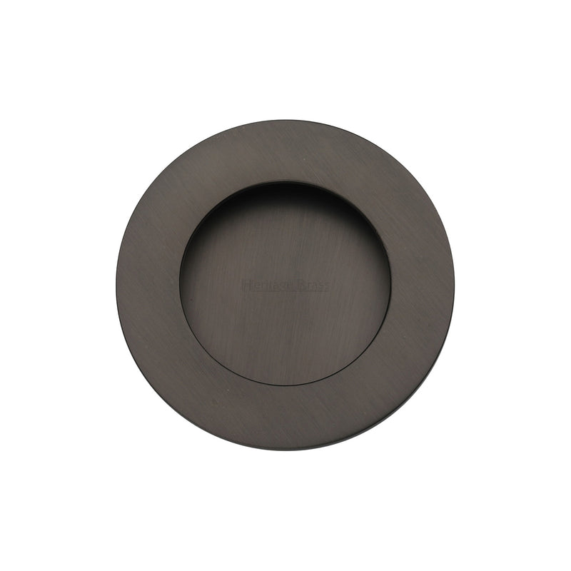 Round Flush Pull Matt Bronze finish
 - C1835-MB - Choice Handles