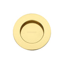 Round Flush Pull Polished Brass finish
 - C1835-PB - Choice Handles