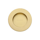 Round Flush Pull Satin Brass finish
 - C1835-SB - Choice Handles