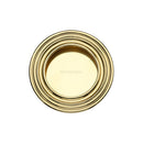 Round Reeded Flush Pull Polished Brass finish
 - C1837-PB - Choice Handles