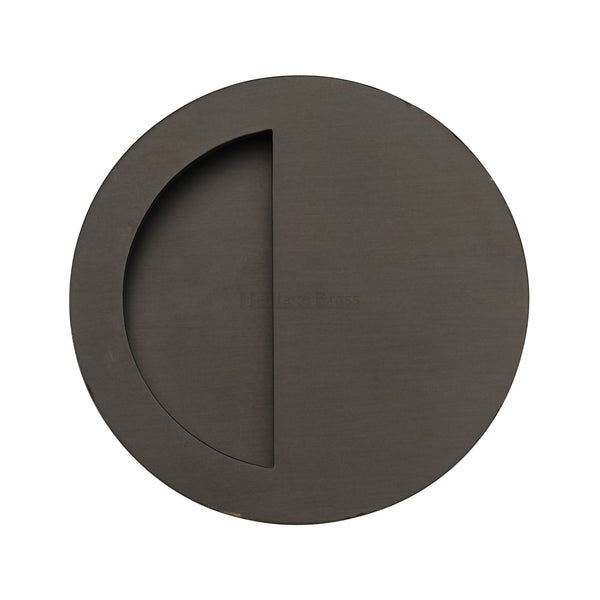 Round Half Moon Flush Pull Matt Bronze finish
 - C1845-MB - Choice Handles