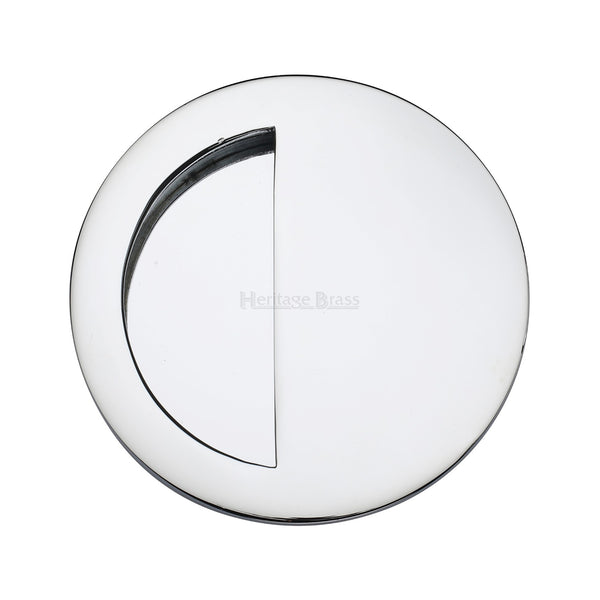 Round Half Moon Flush Pull Polished Chrome finish
 - C1845-PC - Choice Handles
