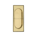Flush Pull Handle 105mm Polished Brass Finish - C1850 105-PB - Choice Handles