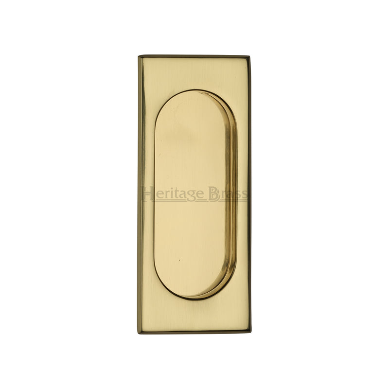 Flush Pull Handle 105mm Polished Brass Finish - C1850 105-PB - Choice Handles
