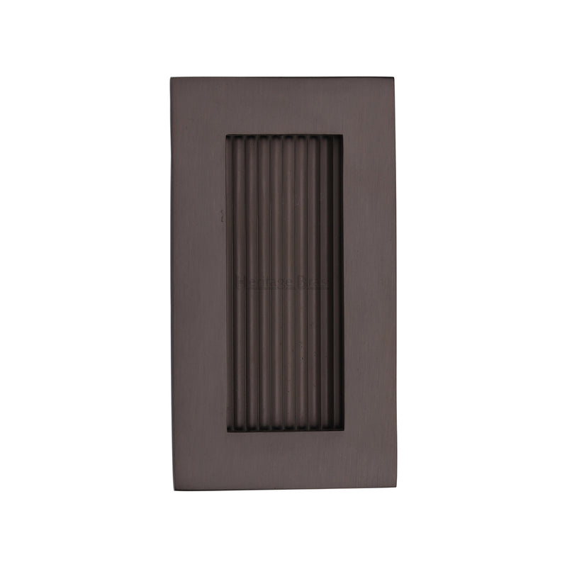 Reeded Rectangular Flush Pull 105 x 58mm Matt Bronze finish
 - C1865 105-MB - Choice Handles