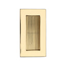 Reeded Rectangular Flush Pull 105 x 58mm Polished Brass finish
 - C1865 105-PB - Choice Handles