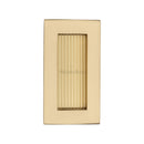 Reeded Rectangular Flush Pull 105 x 58mm Satin Brass finish
 - C1865 105-SB - Choice Handles