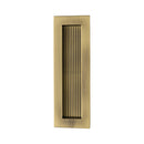 Reeded Rectangular Flush Pull 175 x 58mm Antique Brass finish
 - C1865 175-AT - Choice Handles