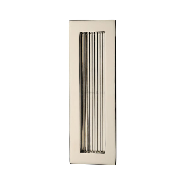 Reeded Rectangular Flush Pull 175 x 58mm Polished Nickel finish
 - C1865 175-PNF - Choice Handles