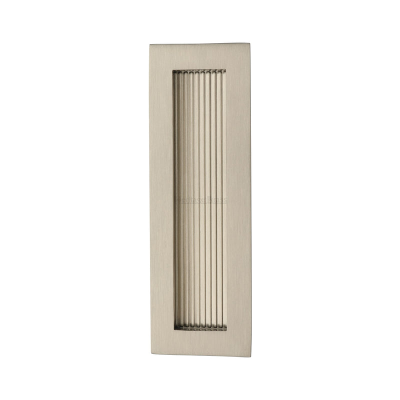 Reeded Rectangular Flush Pull 175 x 58mm Satin Nickel finish
 - C1865 175-SN - Choice Handles