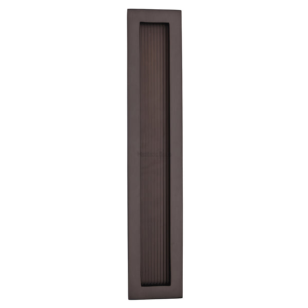 Reeded Rectangular Flush Pull 300 x 58mm Matt Bronze finish - C1865 300-MB - Choice Handles