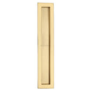 Reeded Rectangular Flush Pull 300 x 58mm Polished Brass finish - C1865 300-PB - Choice Handles