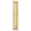 Reeded Rectangular Flush Pull 300 x 58mm Satin Brass finish - C1865 300-SB - Choice Handles