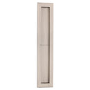 Reeded Rectangular Flush Pull 300 x 58mm Satin Nickel finish - C1865 300-SN - Choice Handles