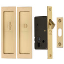 Flush Pull Privacy Set 197mm Satin Brass finish
 - C1877-SB - Choice Handles
