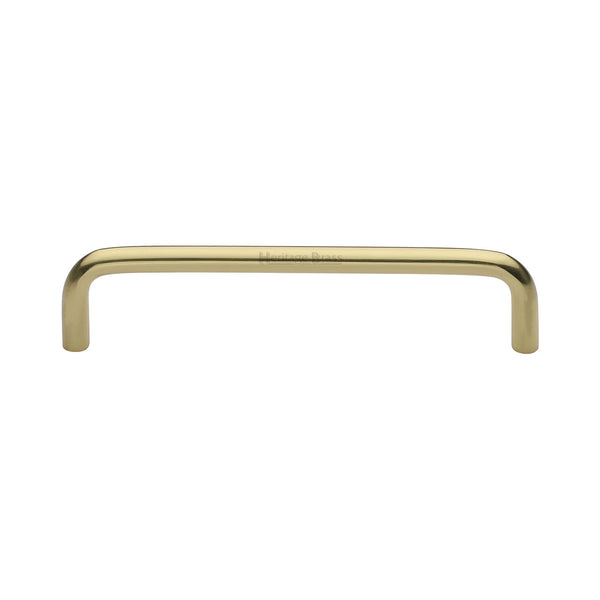 Heritage Brass Cabinet Pull Wire Design 128mm CTC Polished Brass Finish - C2155 128-PB - Choice Handles