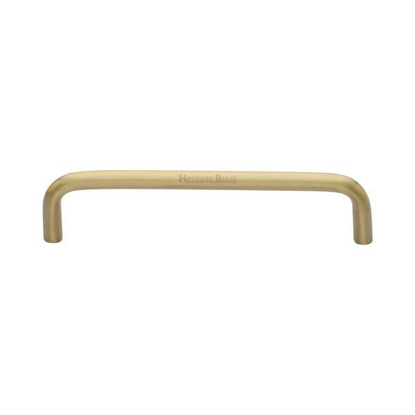 Heritage Brass Cabinet Pull Wire Design 128mm CTC Satin Brass Finish - C2155 128-SB - Choice Handles