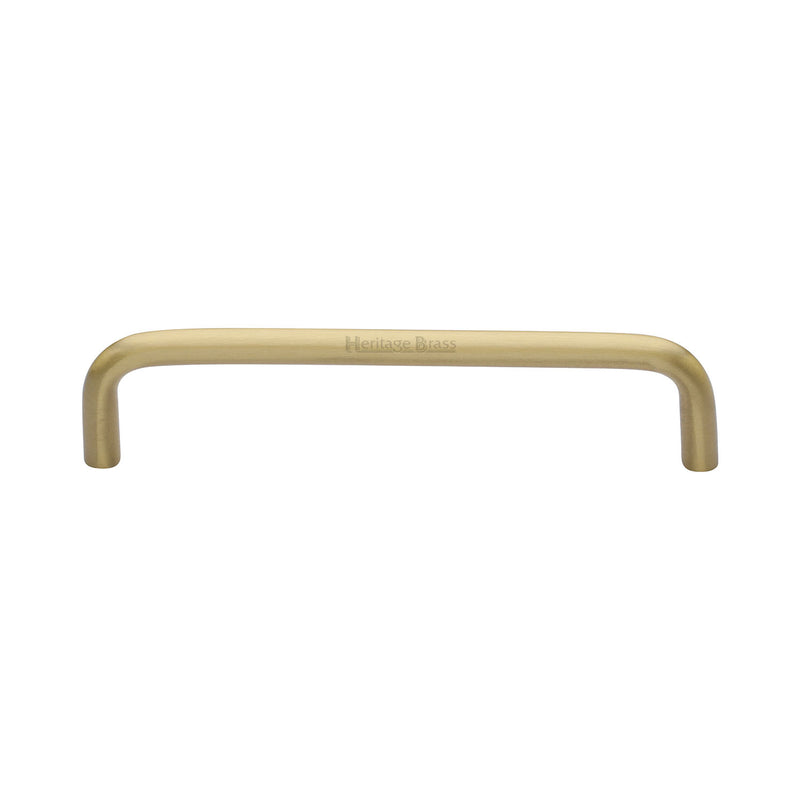 Heritage Brass Cabinet Pull Wire Design 128mm CTC Satin Brass Finish - C2155 128-SB - Choice Handles
