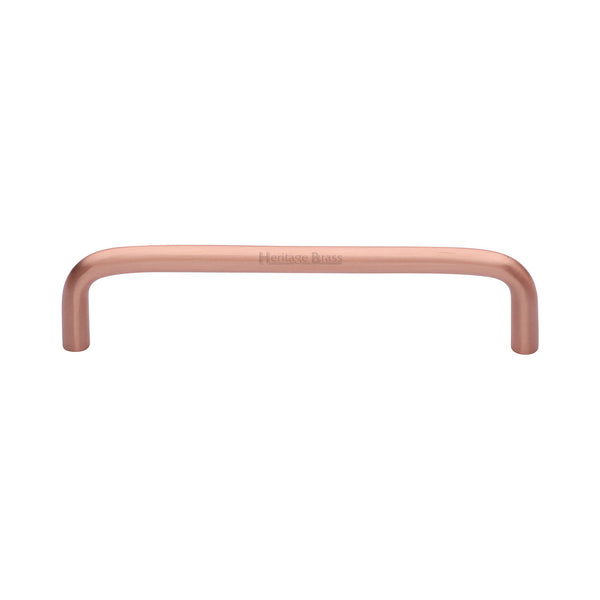 Heritage Brass Cabinet Pull Wire Design 128mm CTC Satin Rose Gold Finish - C2155 128-SRG - Choice Handles