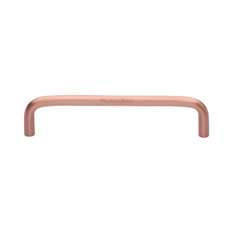 Heritage Brass Cabinet Pull Wire Design 128mm CTC Satin Rose Gold Finish - C2155 128-SRG - Choice Handles
