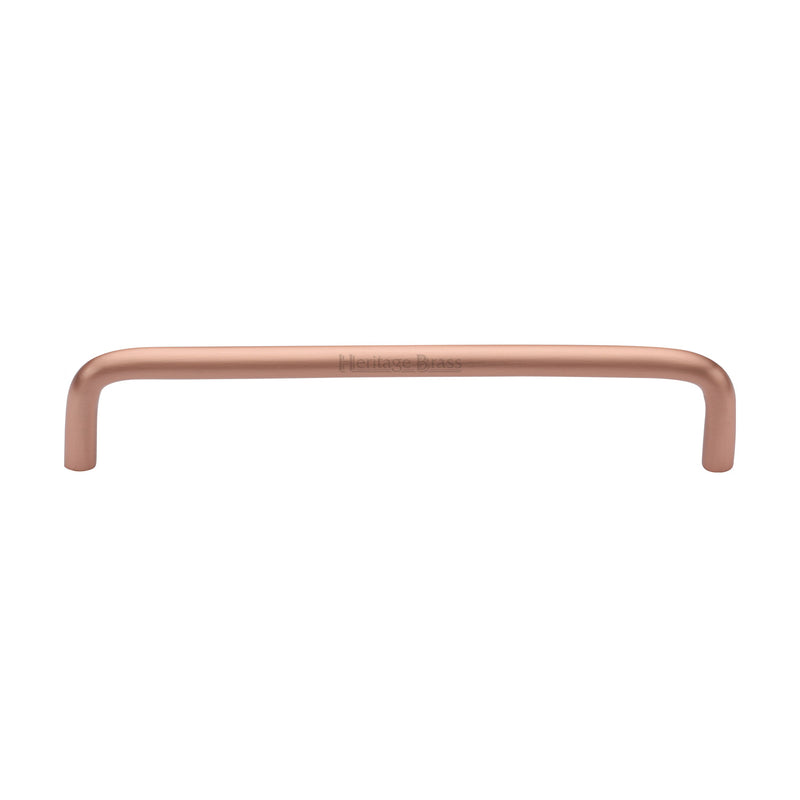 Heritage Brass Cabinet Pull Wire Design 160mm CTC Satin Rose Gold Finish - C2155 160-SRG - Choice Handles