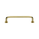 Heritage Brass Cabinet Pull Wire Design with 16mm Rose 128mm CTC Polished Brass Finish - C2156 128-PB - Choice Handles