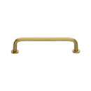 Heritage Brass Cabinet Pull Wire Design with 16mm Rose 128mm CTC Satin Brass Finish - C2156 128-SB - Choice Handles